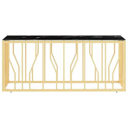 Couchtisch Golden 110x45x45 cm Edelstahl und Glas - Pazzar.ch