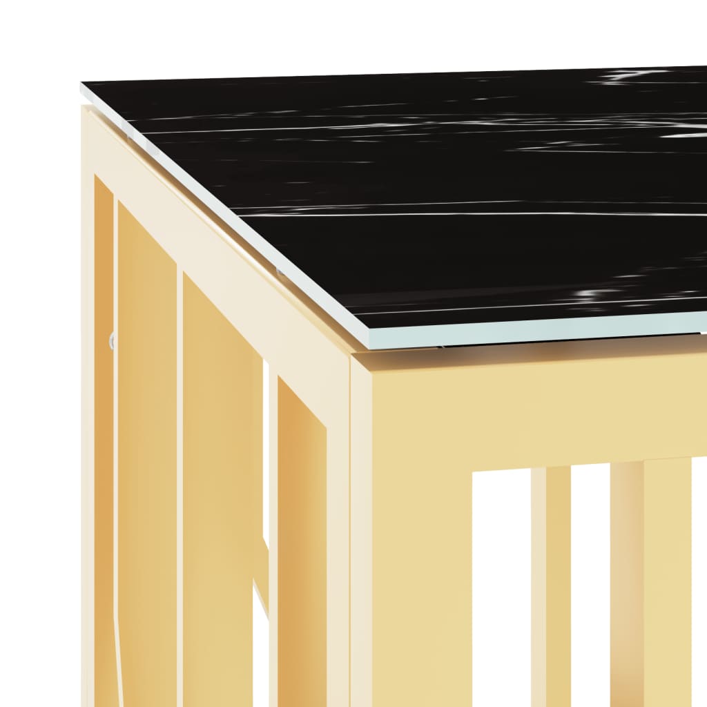Couchtisch Golden 110x45x45 cm Edelstahl und Glas - Pazzar.ch