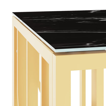 Couchtisch Golden 110x45x45 cm Edelstahl und Glas - Pazzar.ch