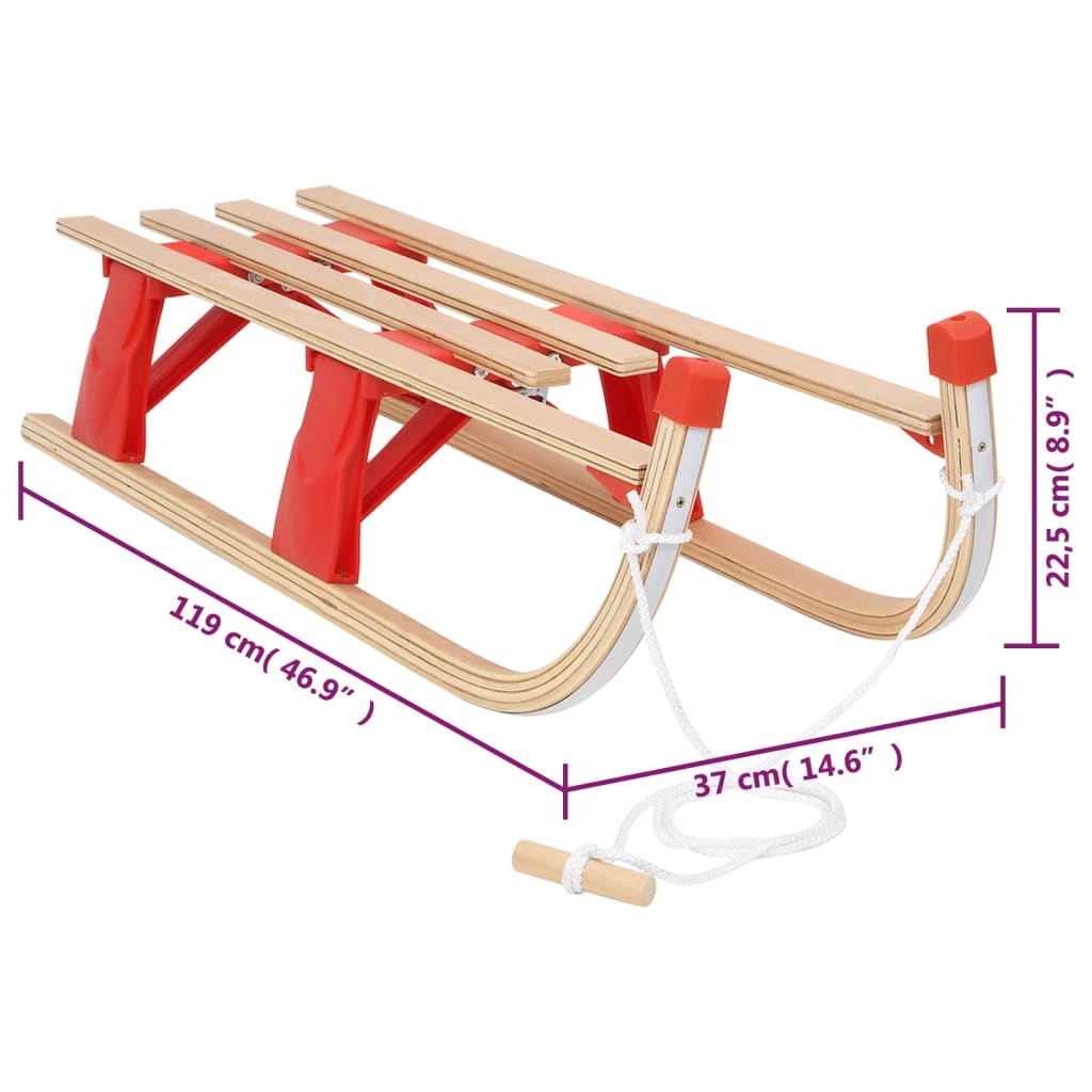 Klappschlitten Holz 110 cm - Pazzar.ch