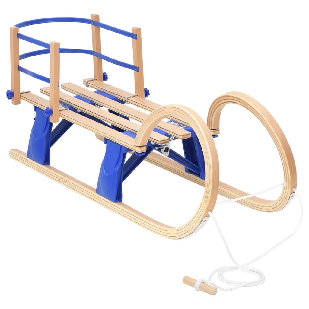 Klappschlitten mit Rückenlehne 110 cm Sperrholz - Pazzar.ch