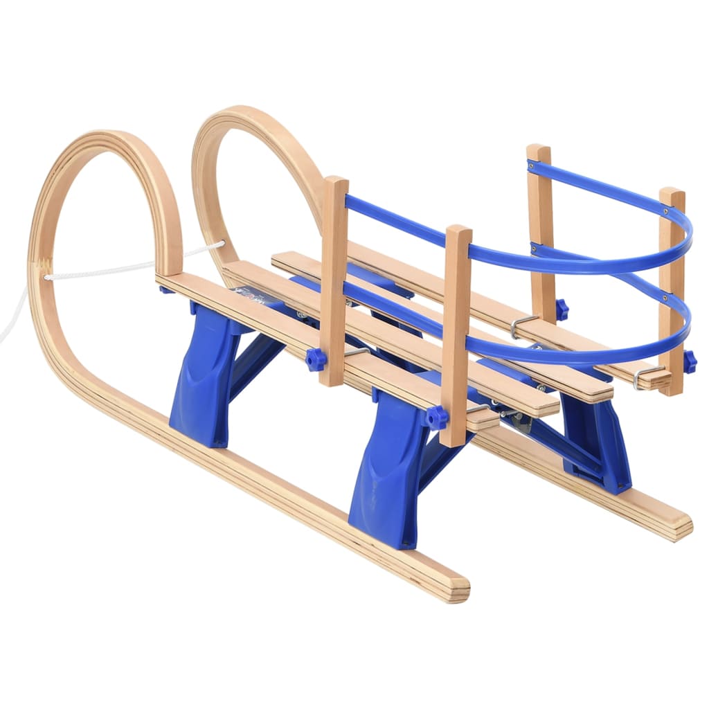 Klappschlitten mit Rückenlehne 110 cm Sperrholz - Pazzar.ch