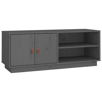 TV-Schrank Grau 105x34x40 cm Massivholz Kiefer - Pazzar.ch