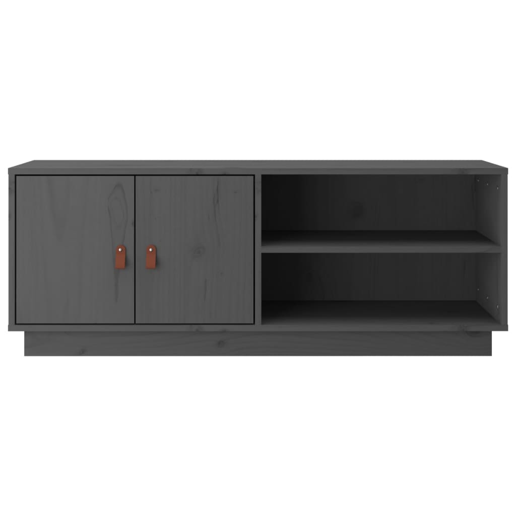 TV-Schrank Grau 105x34x40 cm Massivholz Kiefer - Pazzar.ch