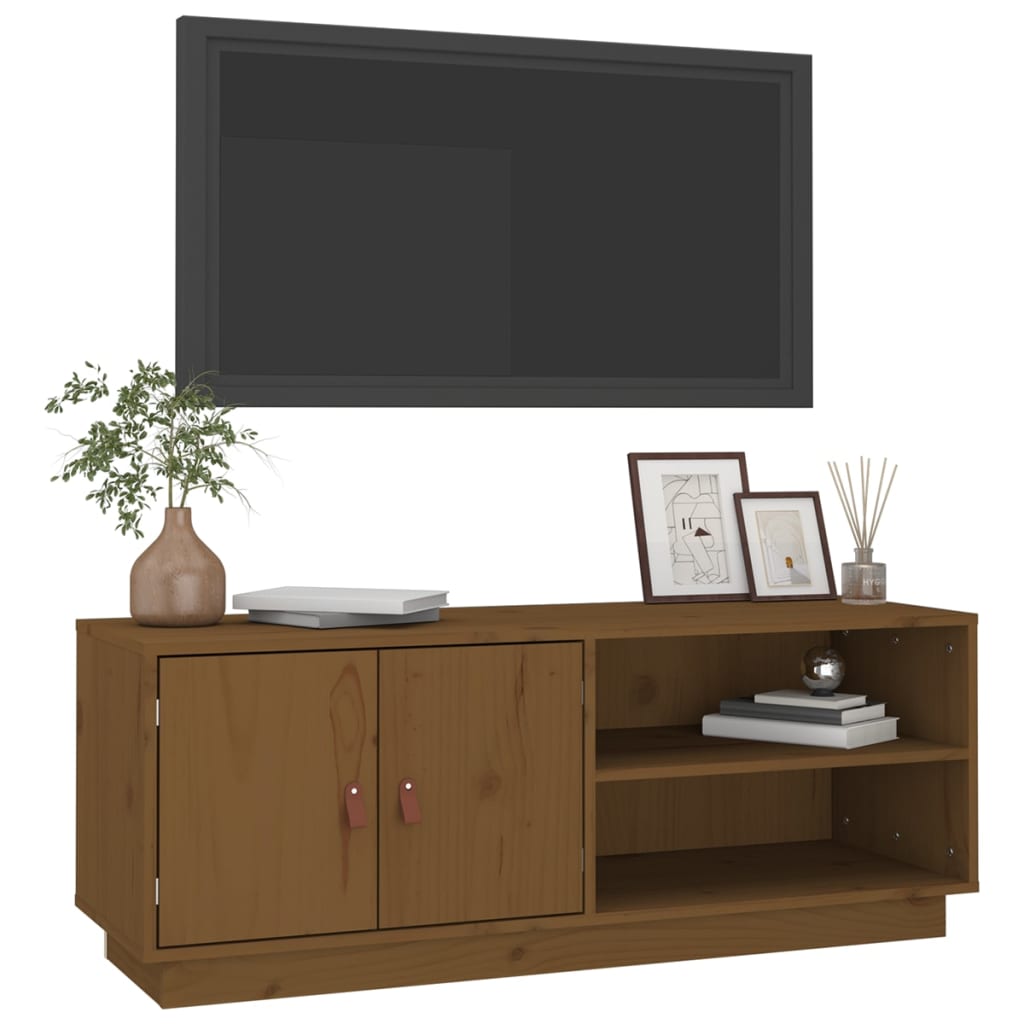 TV-Schrank Honigbraun 105x34x40 cm Massivholz Kiefer - Pazzar.ch