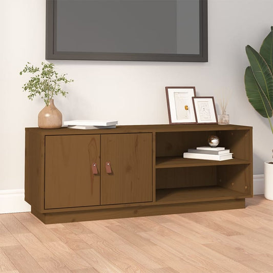 TV-Schrank Honigbraun 105x34x40 cm Massivholz Kiefer - Pazzar.ch