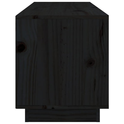 TV-Schrank Schwarz 105x34x40 cm Massivholz Kiefer - Pazzar.ch