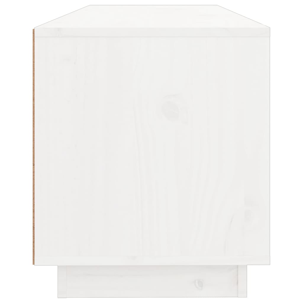 TV-Schrank Weiß 100x34x40 cm Massivholz Kiefer - Pazzar.ch