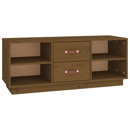 TV-Schrank Honigbraun 100x34x40 cm Massivholz Kiefer - Pazzar.ch