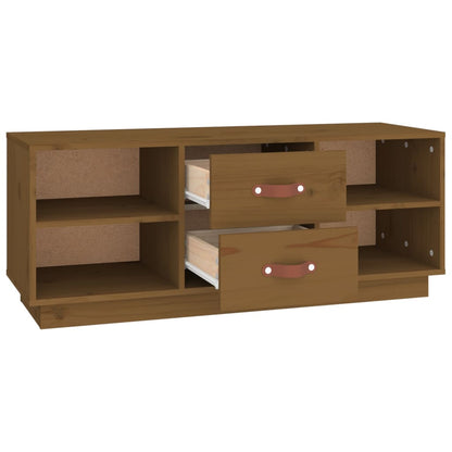 TV-Schrank Honigbraun 100x34x40 cm Massivholz Kiefer - Pazzar.ch