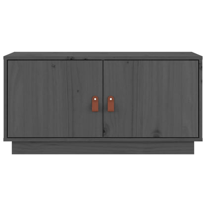 TV-Schrank Grau 80x34x40 cm Massivholz Kiefer - Pazzar.ch