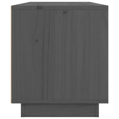 TV-Schrank Grau 80x34x40 cm Massivholz Kiefer - Pazzar.ch