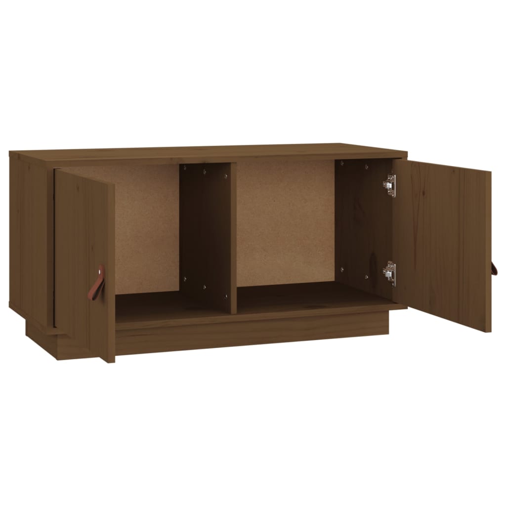 TV-Schrank Honigbraun 80x34x40 cm Massivholz Kiefer - Pazzar.ch