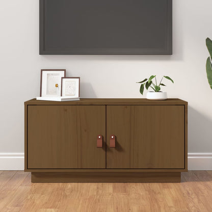 TV-Schrank Honigbraun 80x34x40 cm Massivholz Kiefer - Pazzar.ch