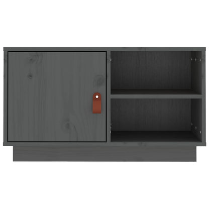TV-Schrank Grau 70x34x40 cm Massivholz Kiefer - Pazzar.ch