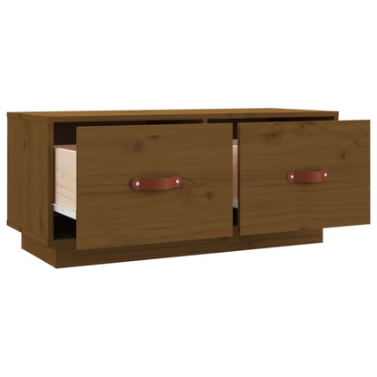 TV-Schrank Honigbraun 80x34x35 cm Massivholz Kiefer - Pazzar.ch