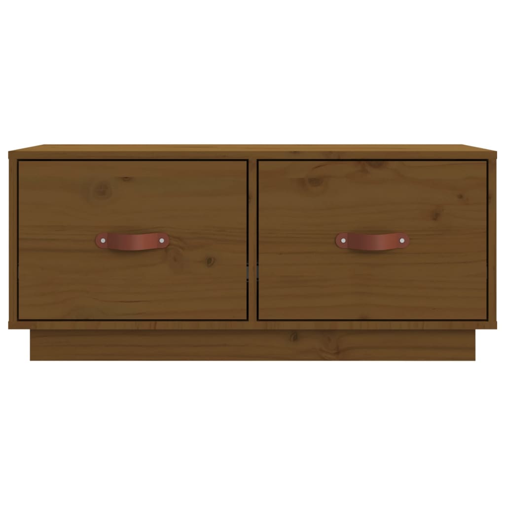 TV-Schrank Honigbraun 80x34x35 cm Massivholz Kiefer - Pazzar.ch