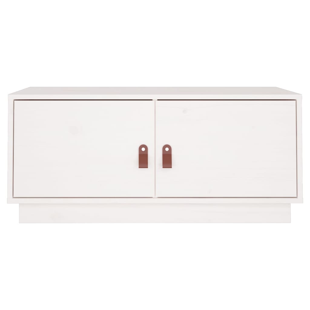 Couchtisch Weiß 80x50x35 cm Massivholz Kiefer - Pazzar.ch