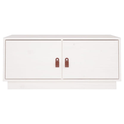 Couchtisch Weiß 80x50x35 cm Massivholz Kiefer - Pazzar.ch