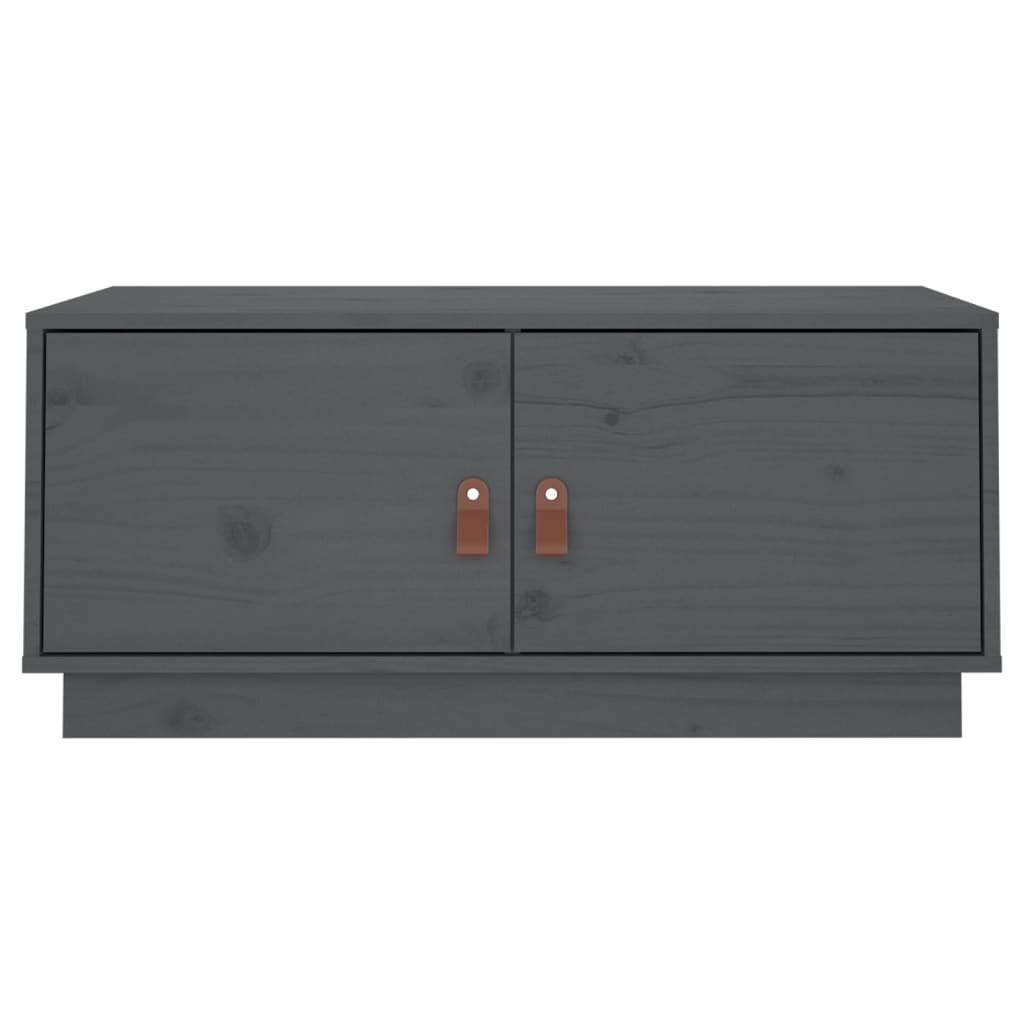 Couchtisch Grau 80x50x35 cm Massivholz Kiefer - Pazzar.ch