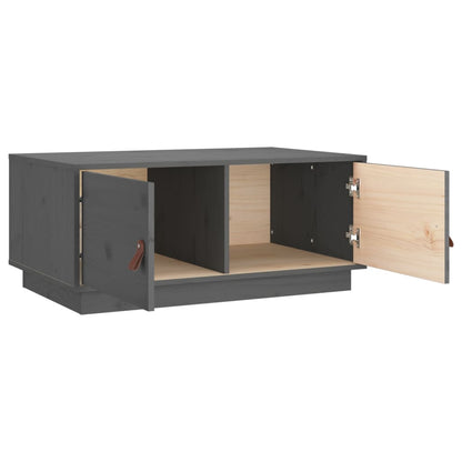 Couchtisch Grau 80x50x35 cm Massivholz Kiefer - Pazzar.ch
