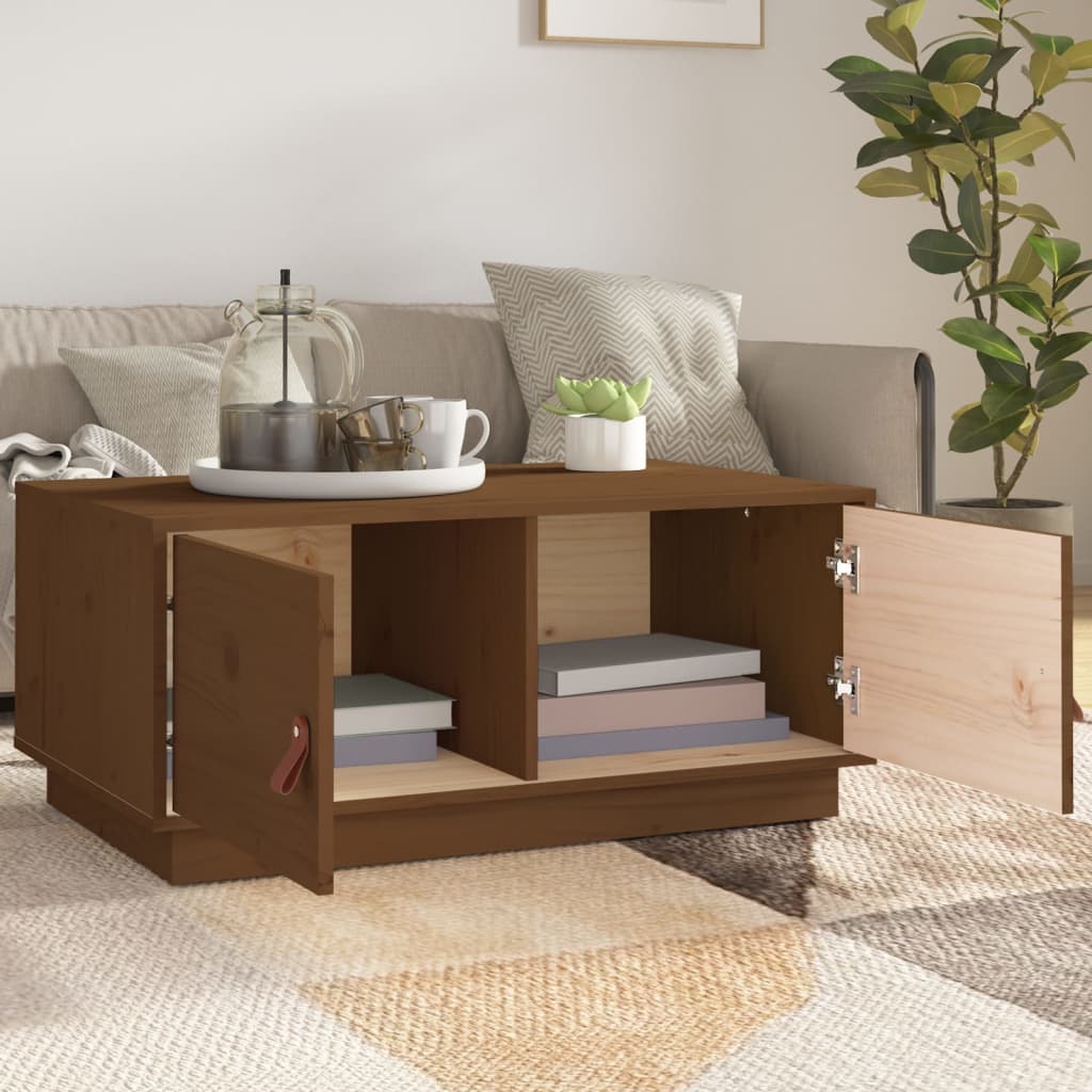 Couchtisch Honigbraun 80x50x35 cm Massivholz Kiefer - Pazzar.ch