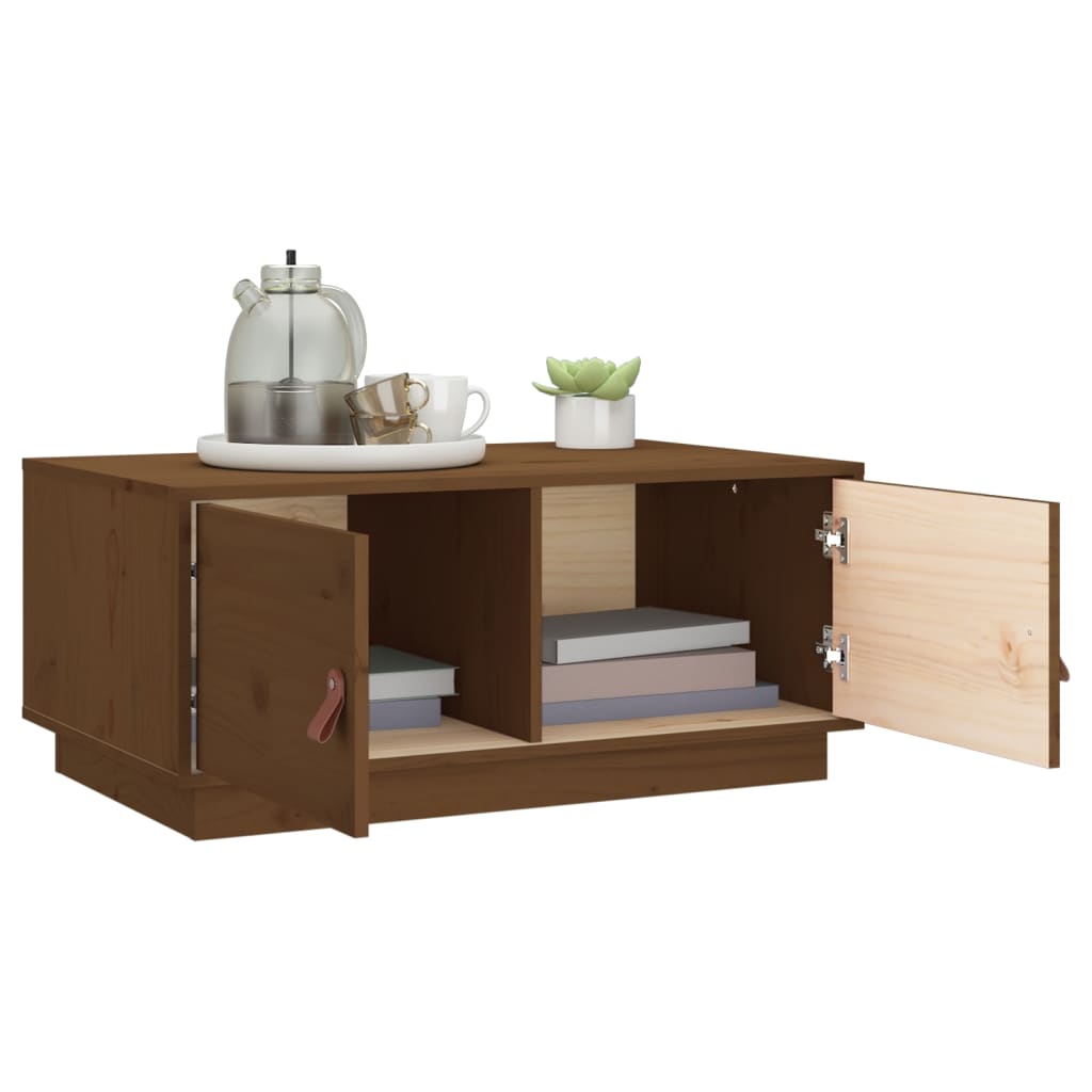 Couchtisch Honigbraun 80x50x35 cm Massivholz Kiefer - Pazzar.ch