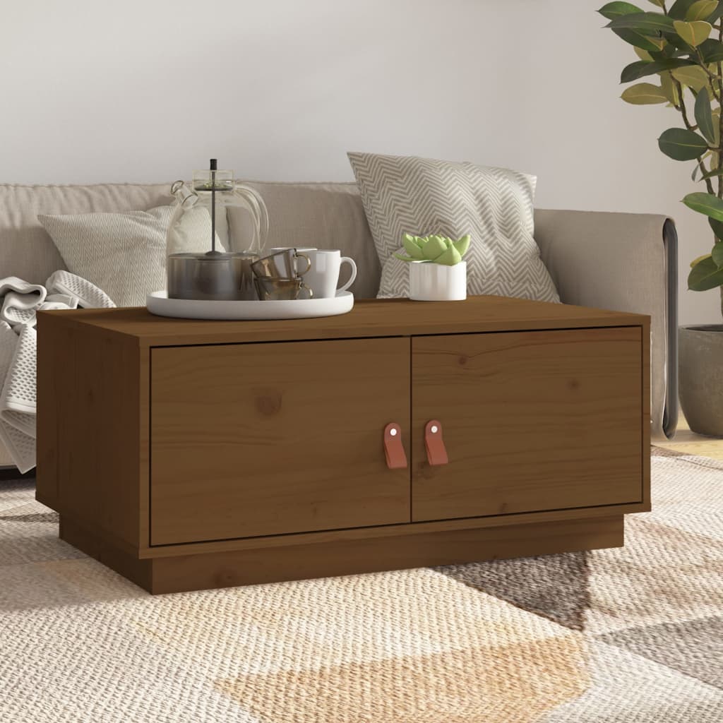 Couchtisch Honigbraun 80x50x35 cm Massivholz Kiefer - Pazzar.ch