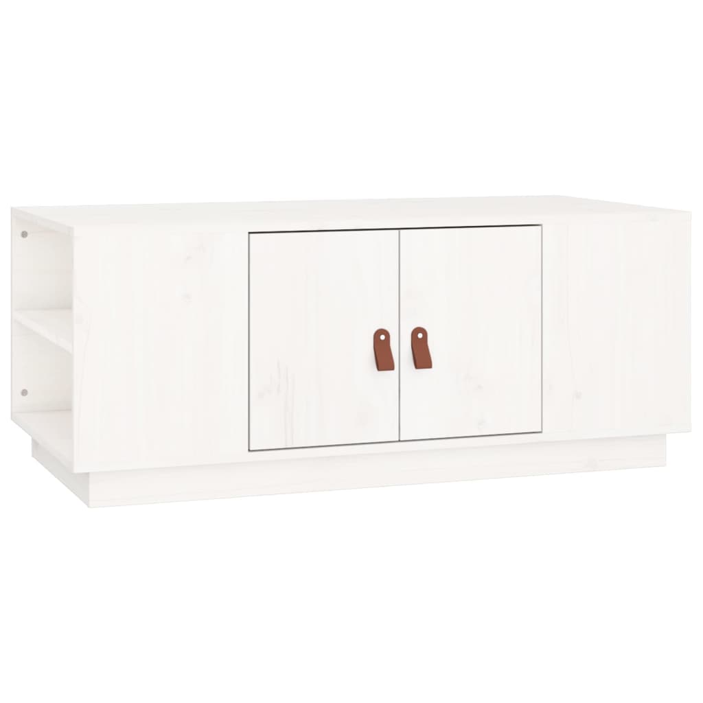Couchtisch Weiß 100x50x41 cm Massivholz Kiefer - Pazzar.ch
