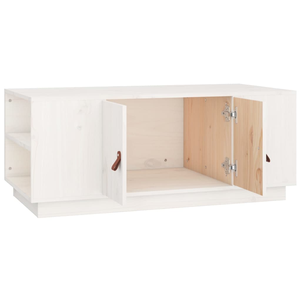 Couchtisch Weiß 100x50x41 cm Massivholz Kiefer - Pazzar.ch