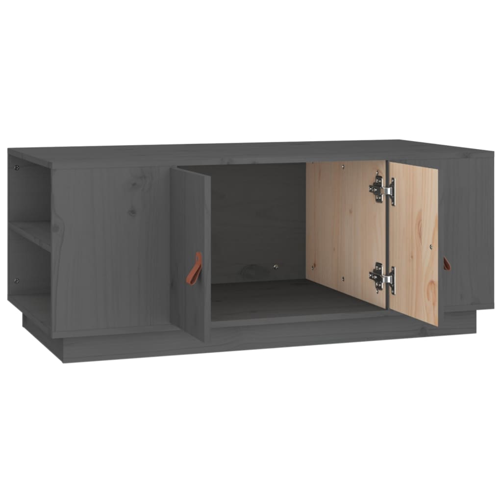 Couchtisch Grau 100x50x41 cm Massivholz Kiefer - Pazzar.ch