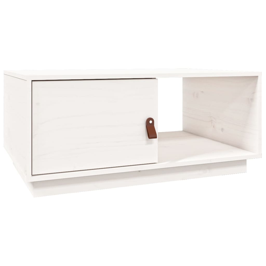 Couchtisch Weiß 80x50x35,5 cm Massivholz Kiefer - Pazzar.ch