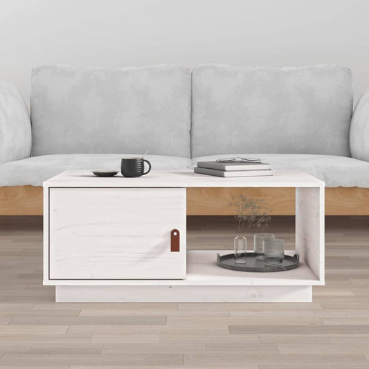 Couchtisch Weiß 80x50x35,5 cm Massivholz Kiefer - Pazzar.ch