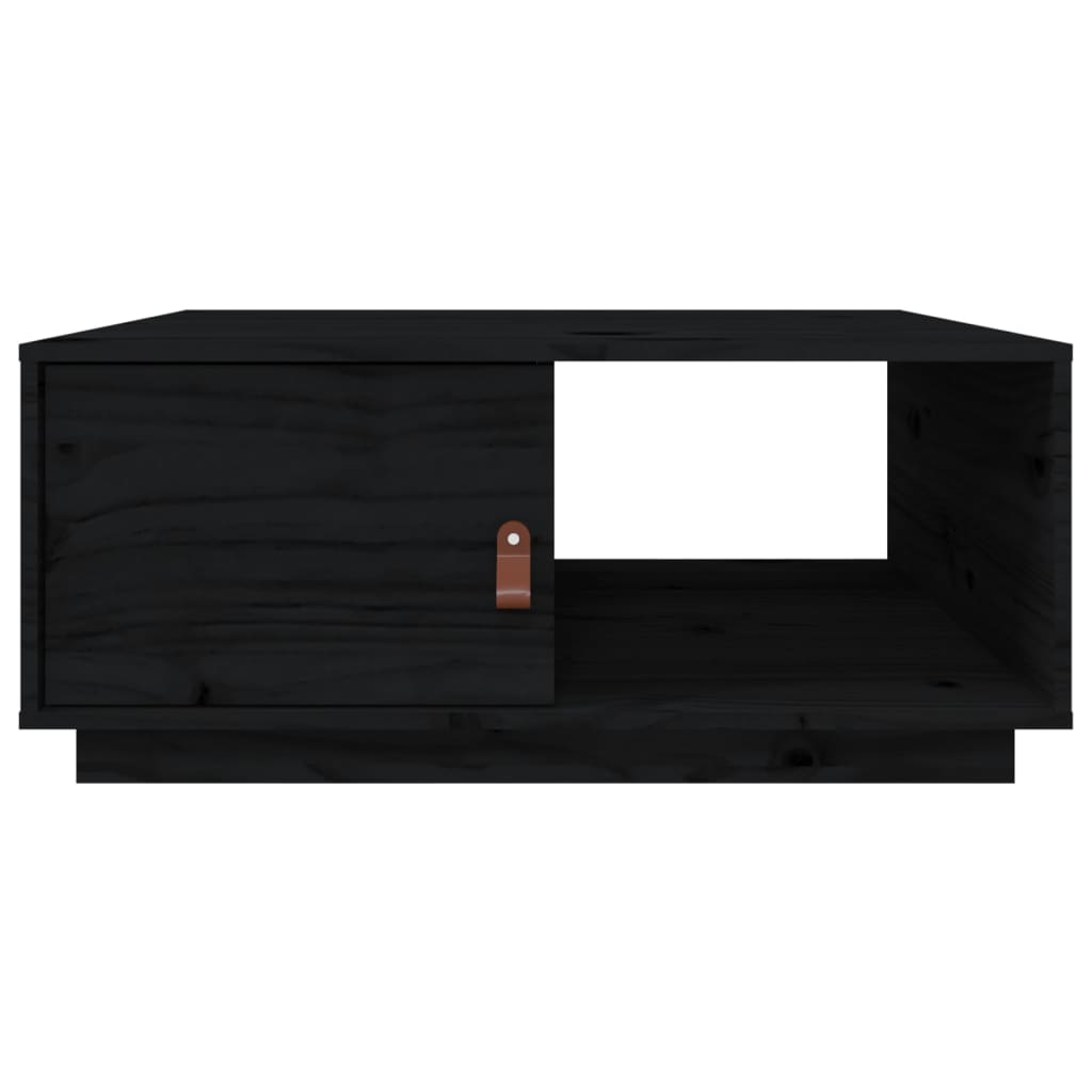 Couchtisch Schwarz 80x50x35,5 cm Massivholz Kiefer - Pazzar.ch
