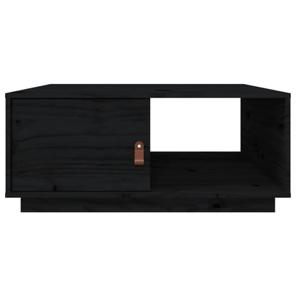Couchtisch Schwarz 80x50x35,5 cm Massivholz Kiefer - Pazzar.ch