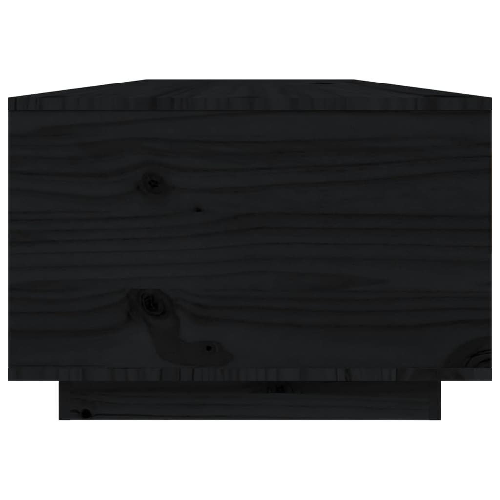 Couchtisch Schwarz 80x50x35,5 cm Massivholz Kiefer - Pazzar.ch
