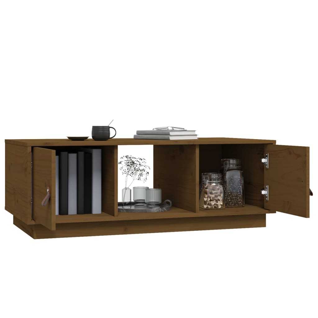 Couchtisch Honigbraun 100x50x35 cm Massivholz Kiefer - Pazzar.ch