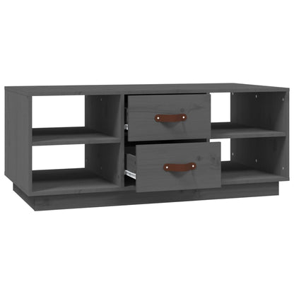Couchtisch Grau 100x50x41 cm Massivholz Kiefer - Pazzar.ch