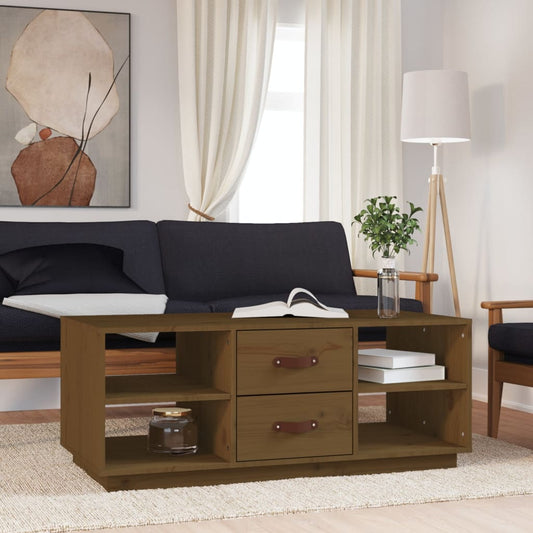 Couchtisch Honigbraun 100x50x41 cm Massivholz Kiefer - Pazzar.ch