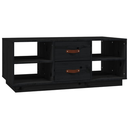 Couchtisch Schwarz 100x50x41 cm Massivholz Kiefer - Pazzar.ch