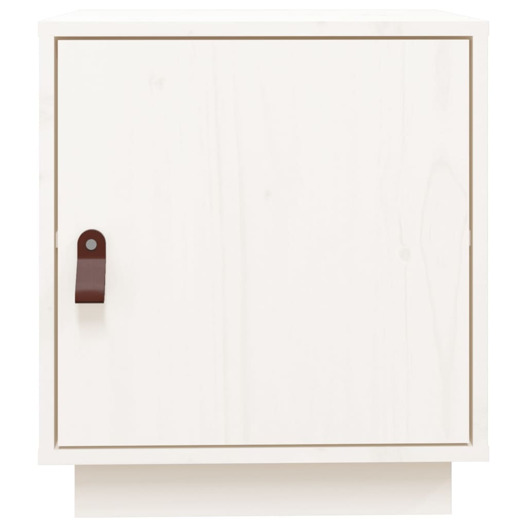Nachttisch Weiß 40x34x45 cm Massivholz Kiefer - Pazzar.ch