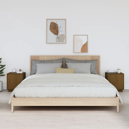 Nachttische 2 Stk. Honigbraun 40x34x45 cm Massivholz Kiefer - Pazzar.ch