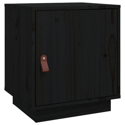 Nachttisch Schwarz 40x34x45 cm Massivholz Kiefer - Pazzar.ch