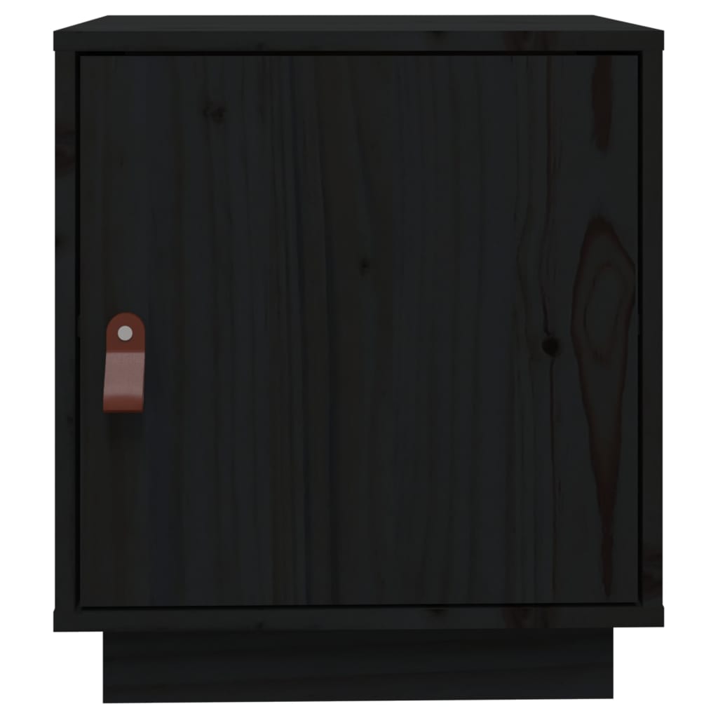 Nachttisch Schwarz 40x34x45 cm Massivholz Kiefer - Pazzar.ch