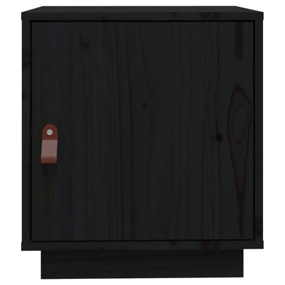 Nachttisch Schwarz 40x34x45 cm Massivholz Kiefer - Pazzar.ch