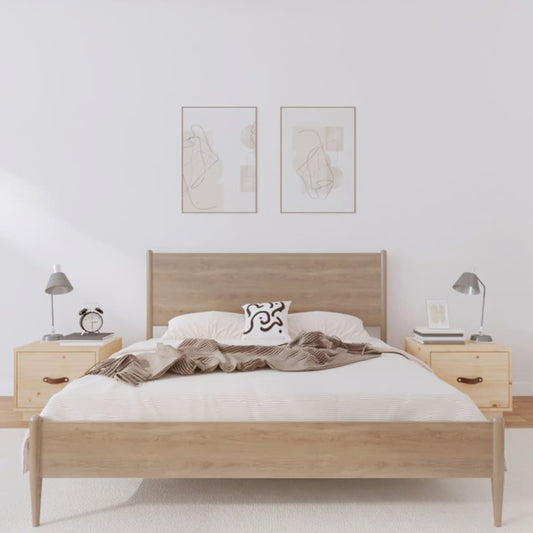 Nachttische 2 Stk. 40x34x35 cm Massivholz Kiefer - Pazzar.ch