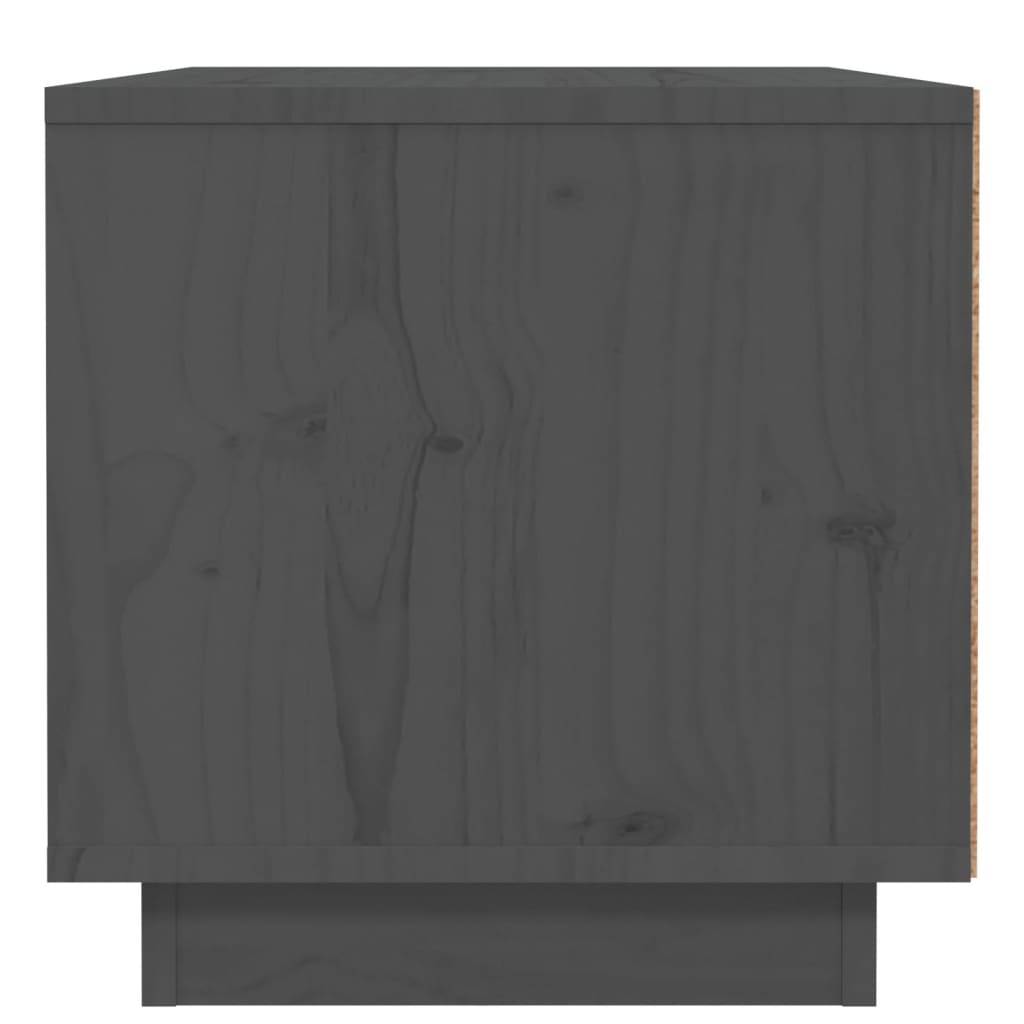 Nachttisch Grau 40x34x35 cm Massivholz Kiefer