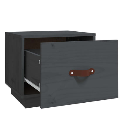 Nachttisch Grau 40x34x35 cm Massivholz Kiefer - Pazzar.ch