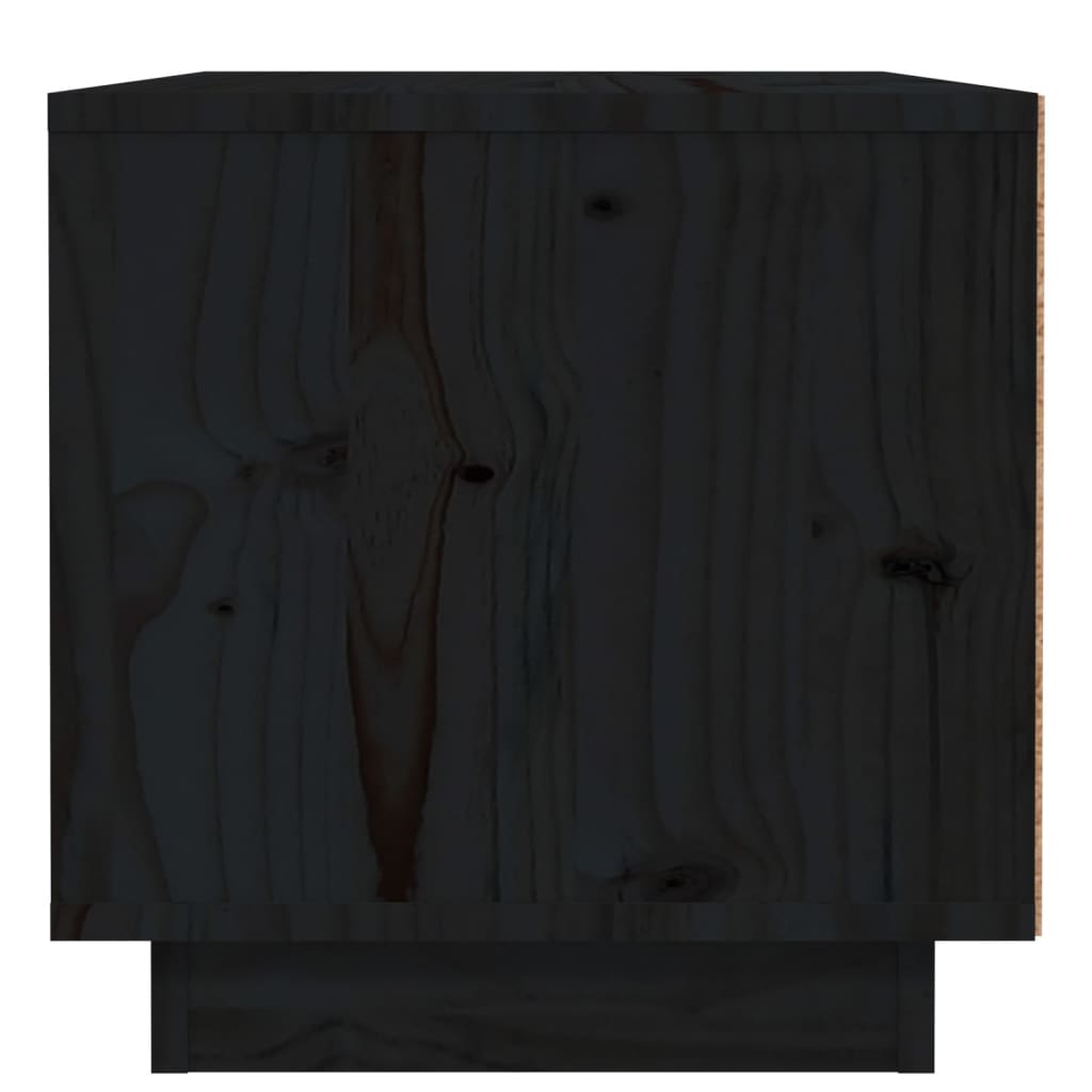 Nachttisch Schwarz 40x34x35 cm Massivholz Kiefer - Pazzar.ch