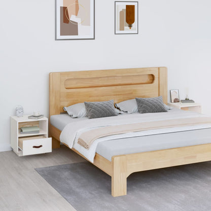 Nachttische 2 Stk. Weiß 40x34x45 cm Massivholz Kiefer - Pazzar.ch